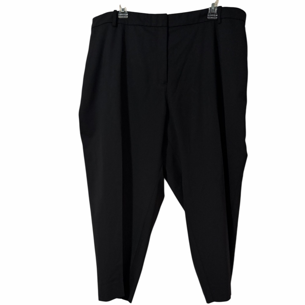 Lafayette 148 Clinton Black Ankle Pants Size 20W Light Wool Straight Leg - Picture 4 of 15